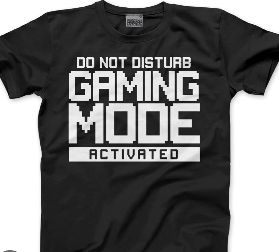 Personalised gaming t-shirt printing example