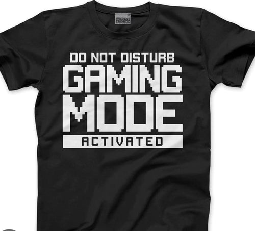 Personalised gaming t-shirt printing example