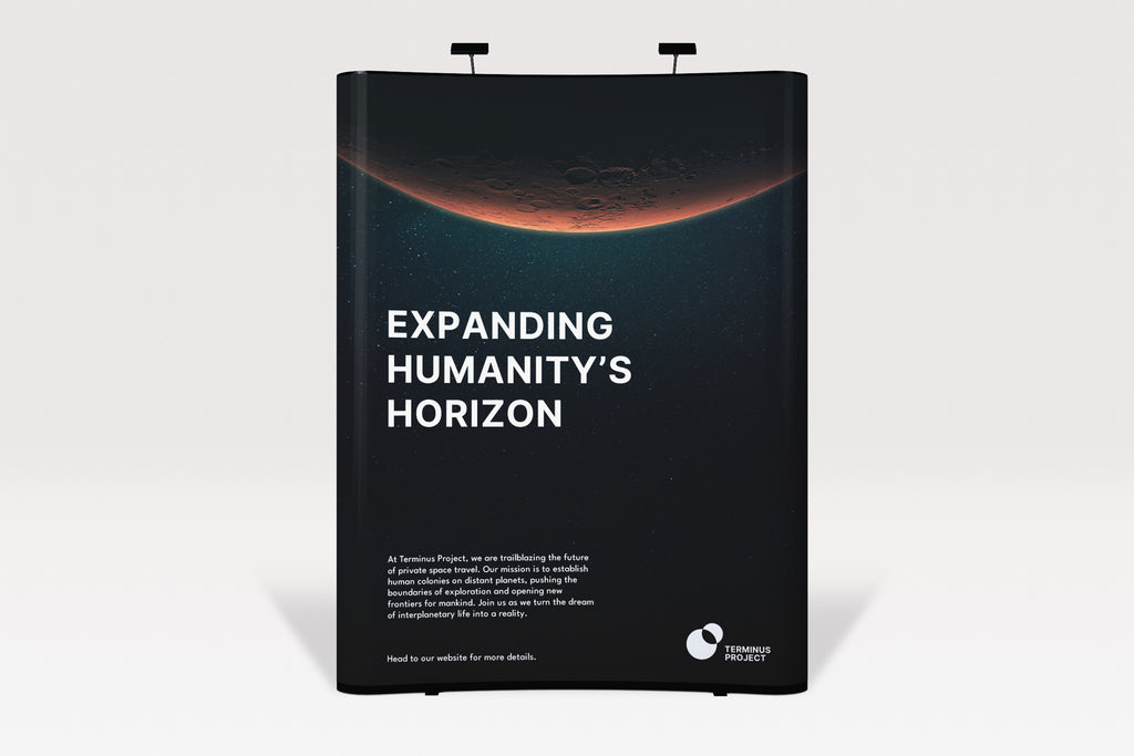 Pop-up display stand at event