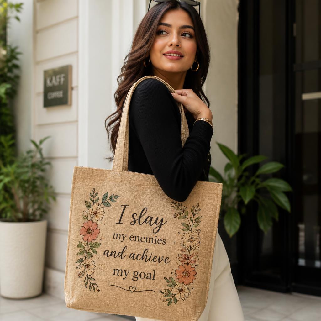 Custom printed tote bag