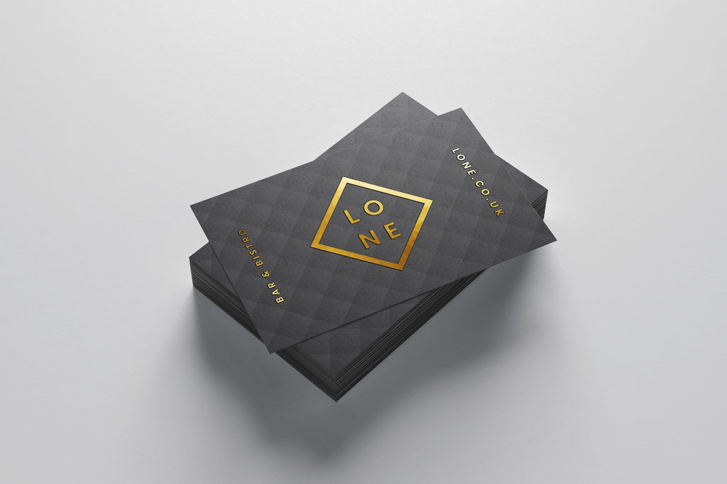 Gold foil business card