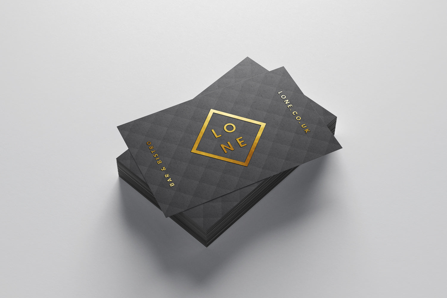 Gold foil business card