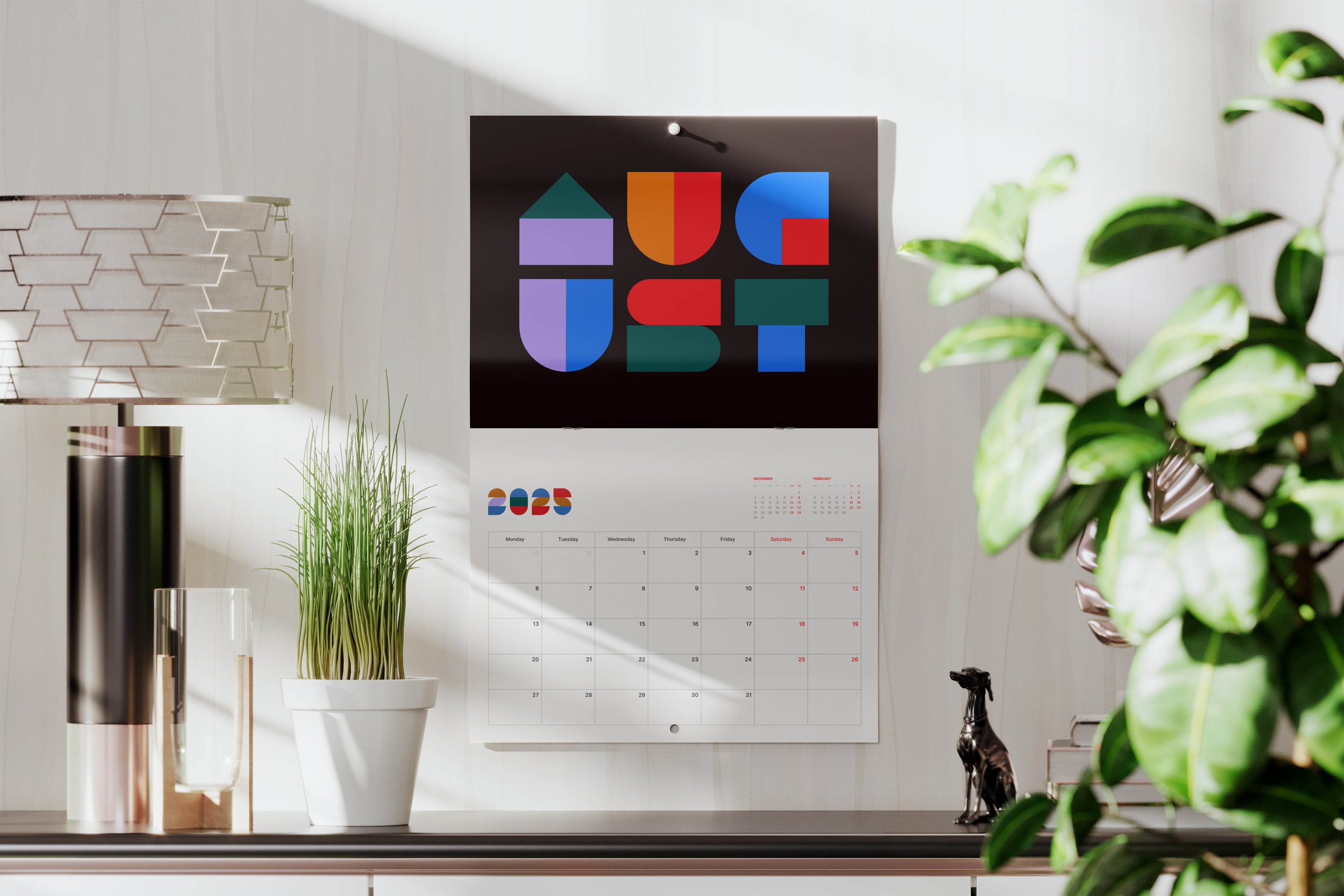 Drilled wall calendar alt 3