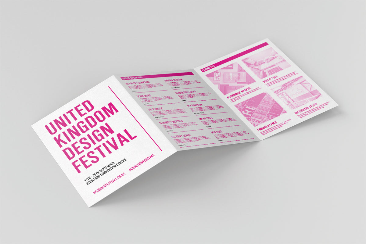 Square Z-fold leaflet