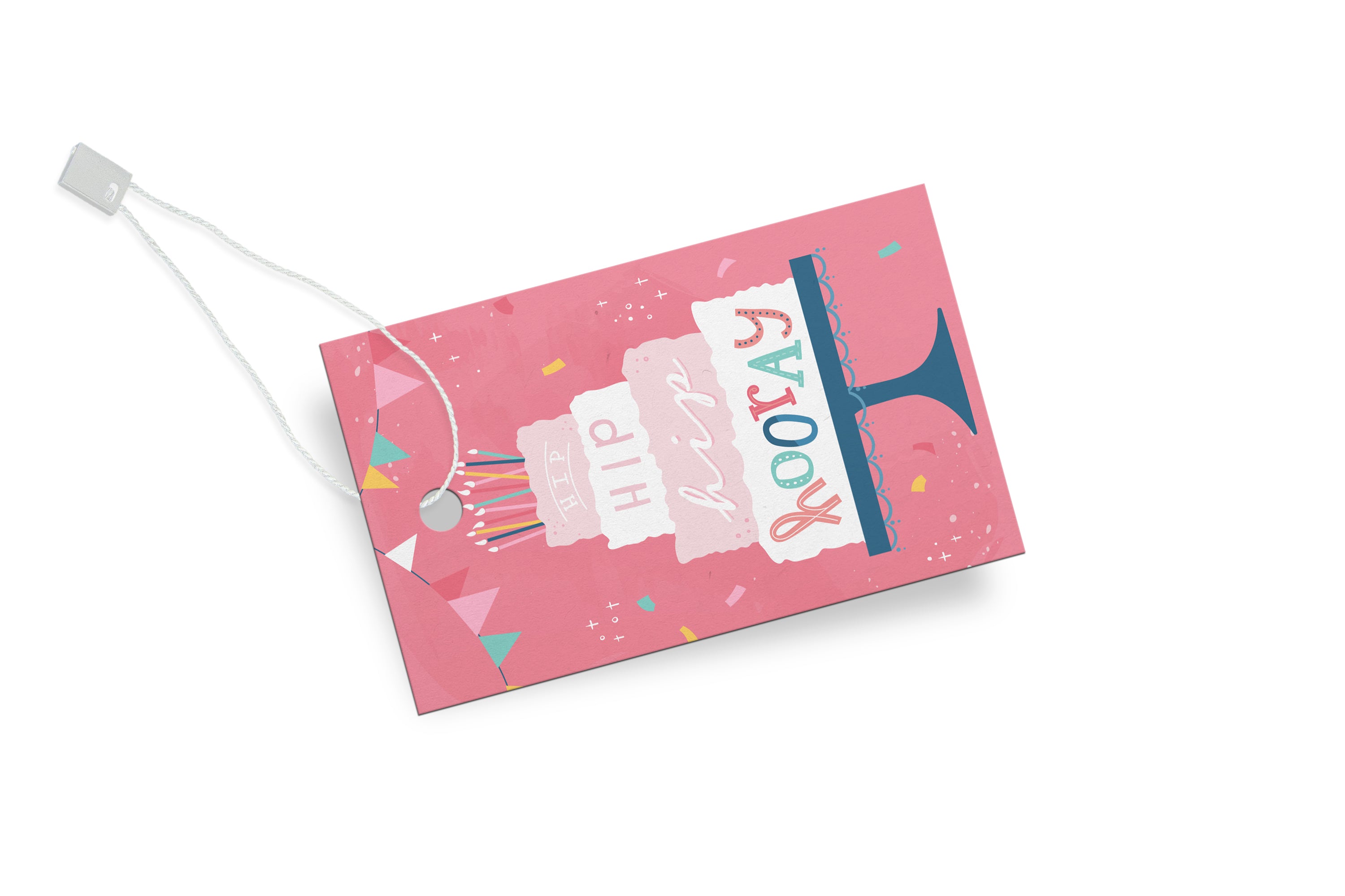 Gift tag on packaging