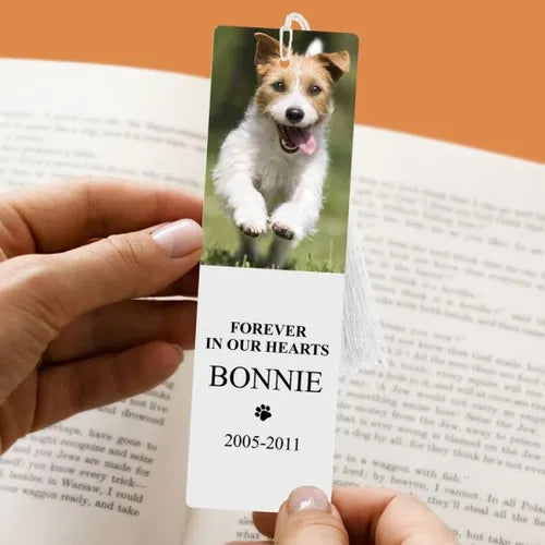 Personalised pet memorial bookmark
