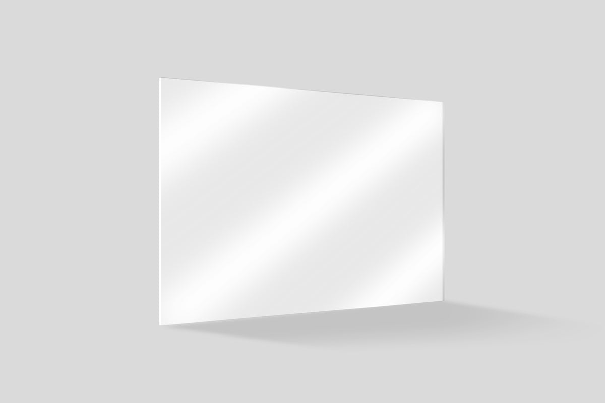 Blank whiteboard, no artwork
